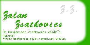 zalan zsatkovics business card